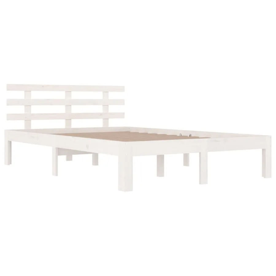 Cadre de lit sans matelas blanc 140x190 cm - 3