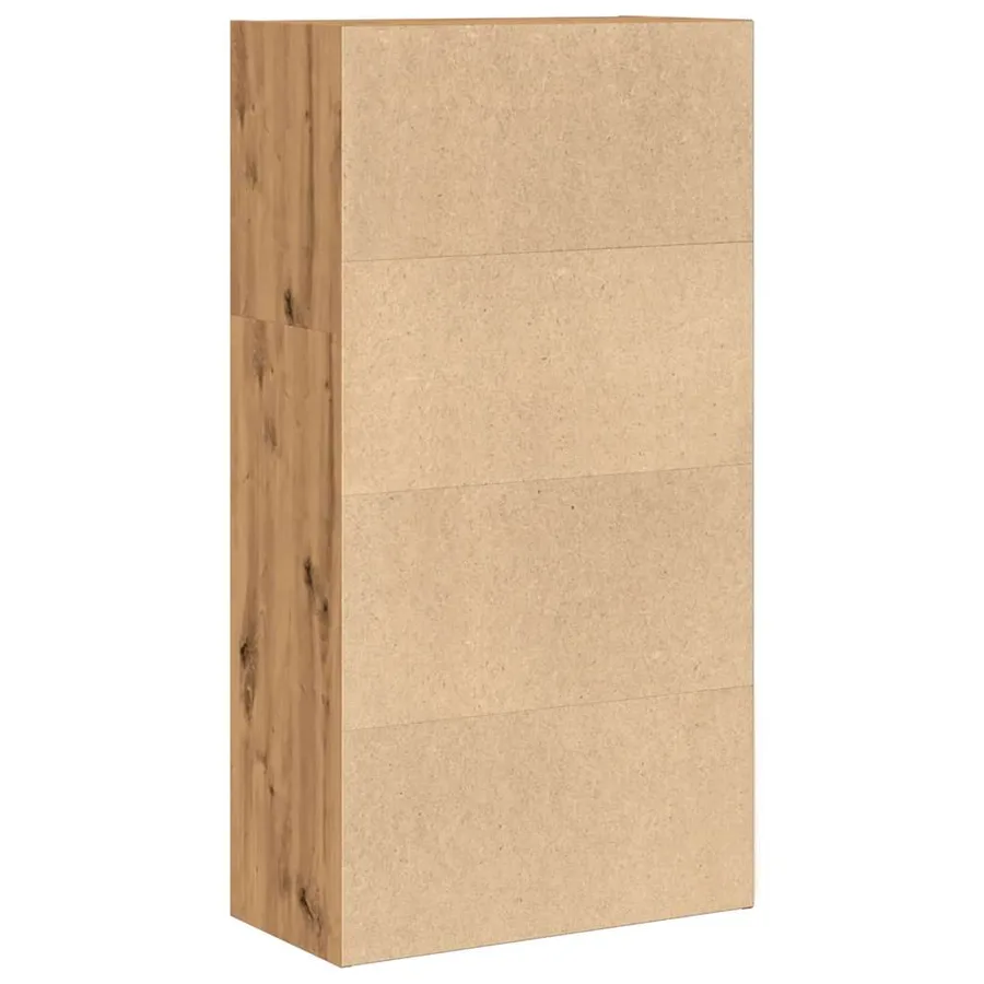 Bibliothèque chêne artisanal 60x30x114 cm bois d'ingénierie - 5
