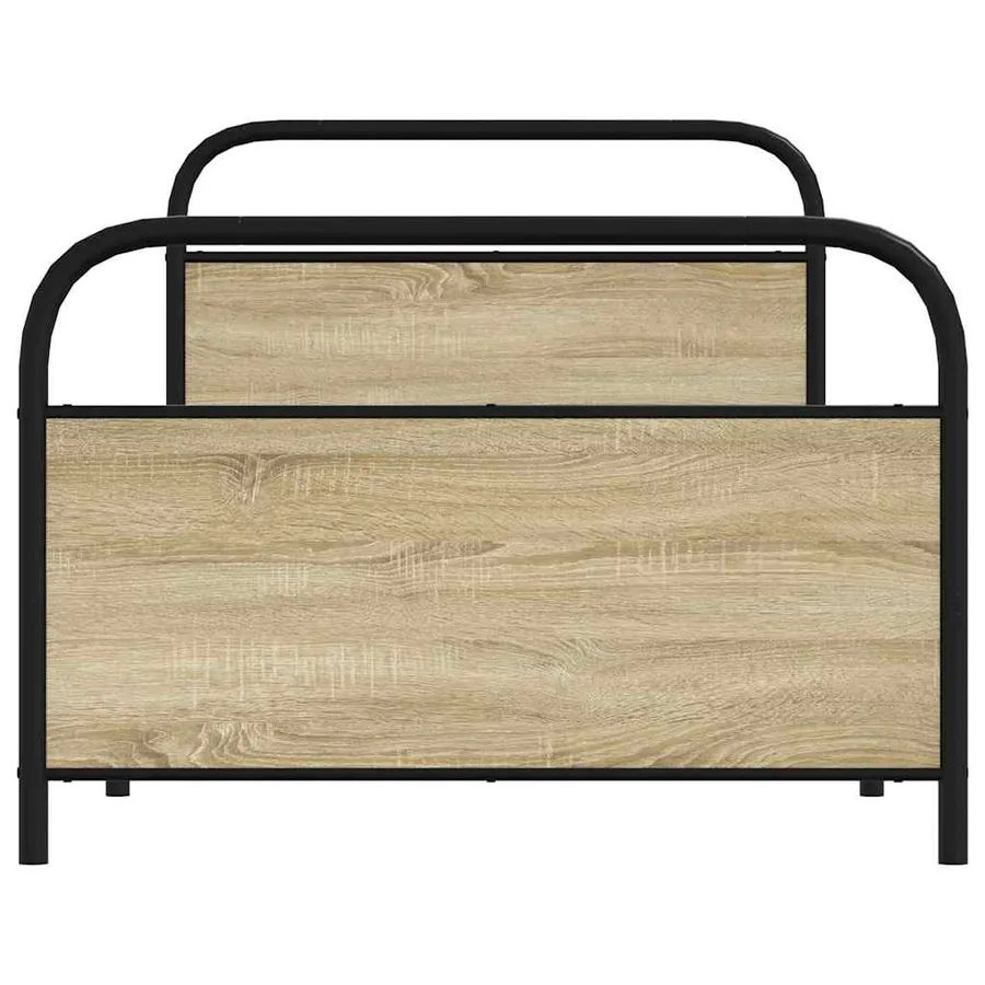 Cadre de lit sans matelas 107x203 cm chêne sonoma - 4