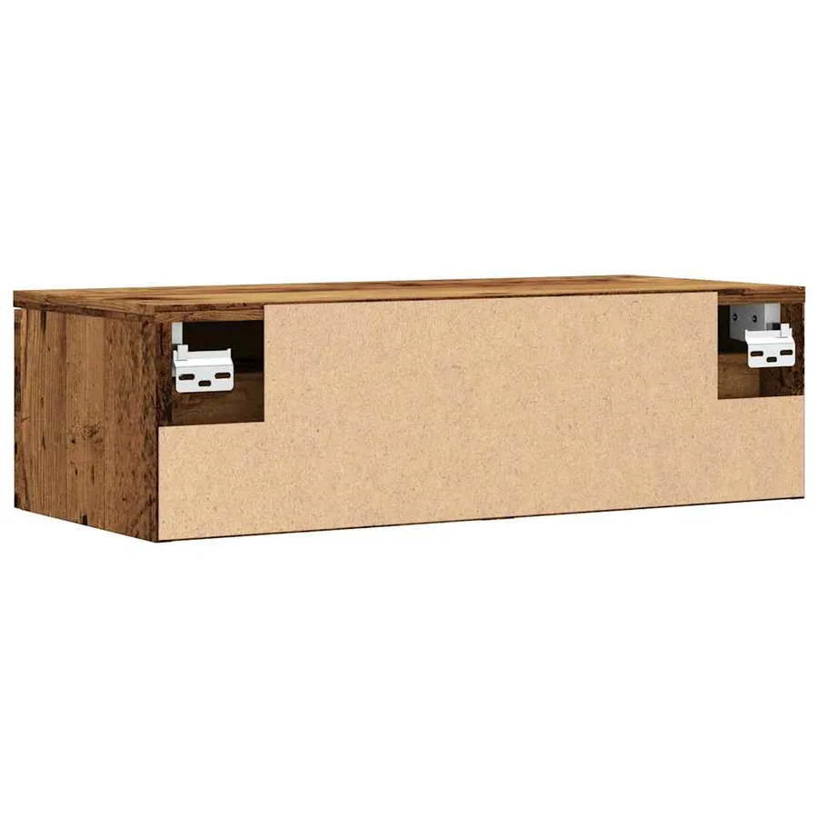 Armoire murale vieux bois 68x30x20 cm bois d'ingénierie - 7