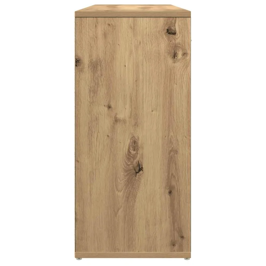 Buffet chêne artisanal 88x30x64 cm bois d'ingénierie - 5
