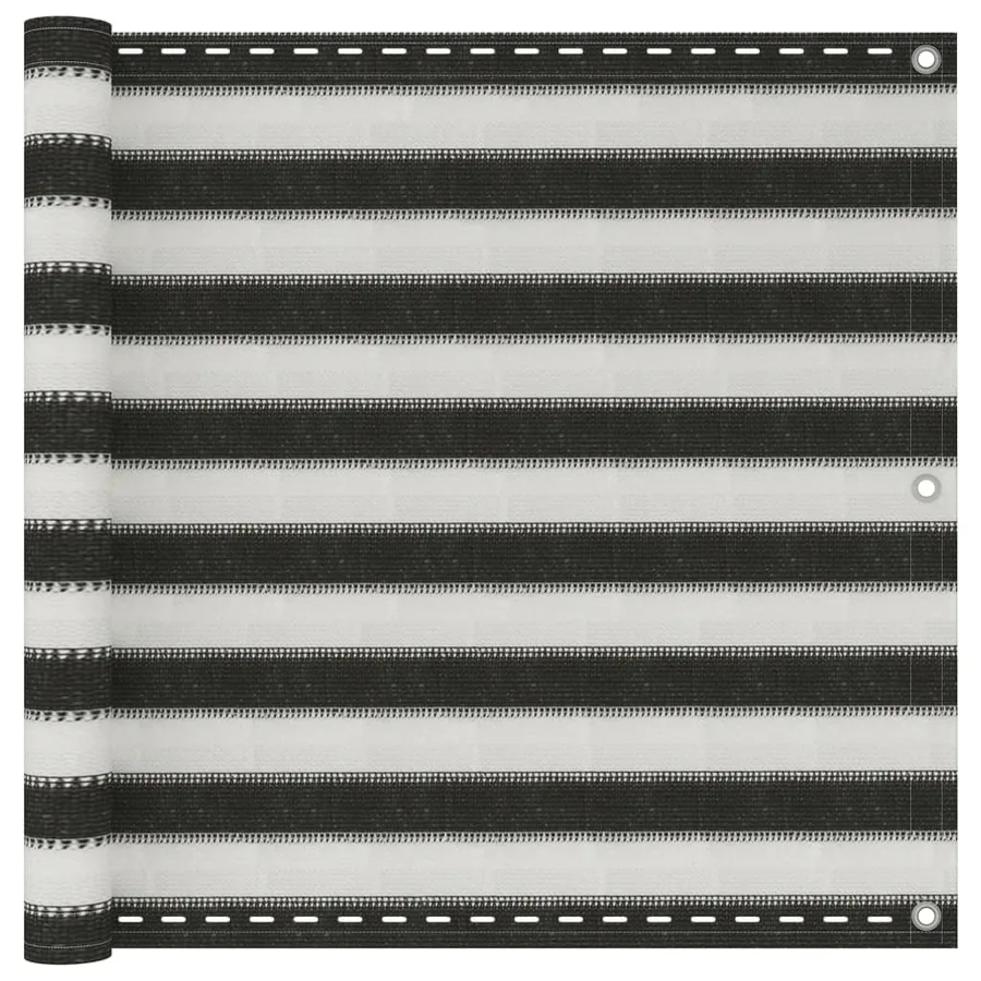 Écran de balcon PEHD 90x300 cm Anthracite et blanc