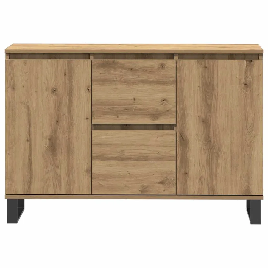 Buffet chêne artisanal 101,5x35x70 cm bois d'ingénierie - 4