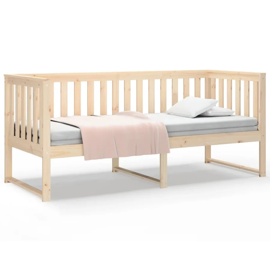 Lit de jour sans matelas 80x200 cm bois de pin massif - 2