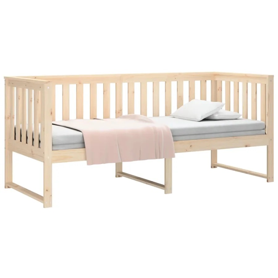 Lit de jour sans matelas 80x200 cm bois de pin massif - 3
