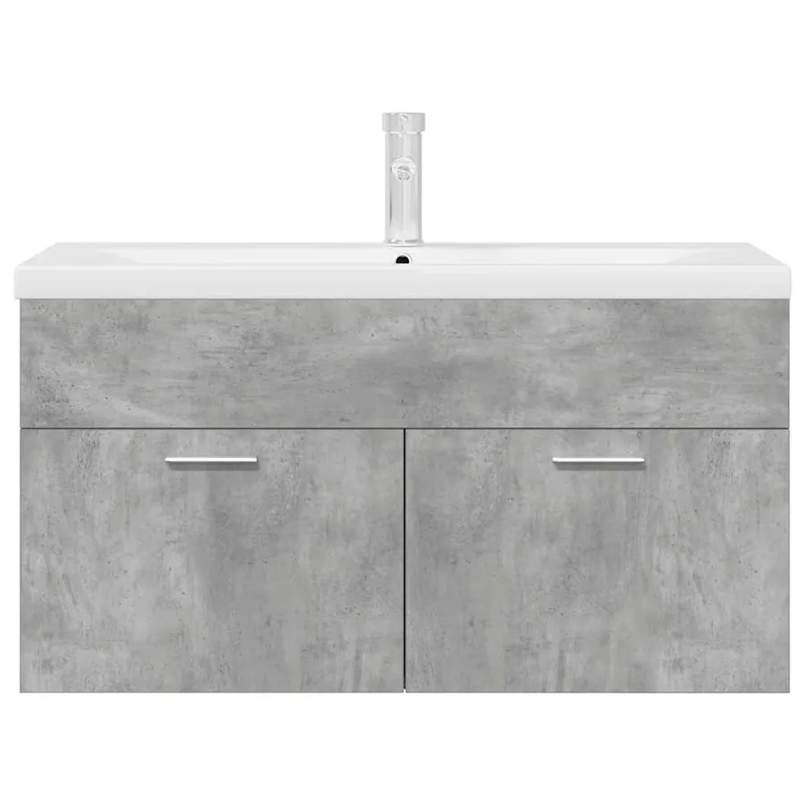 Armoire lavabo de salle de bain avec bassin intégré et robinet - 6