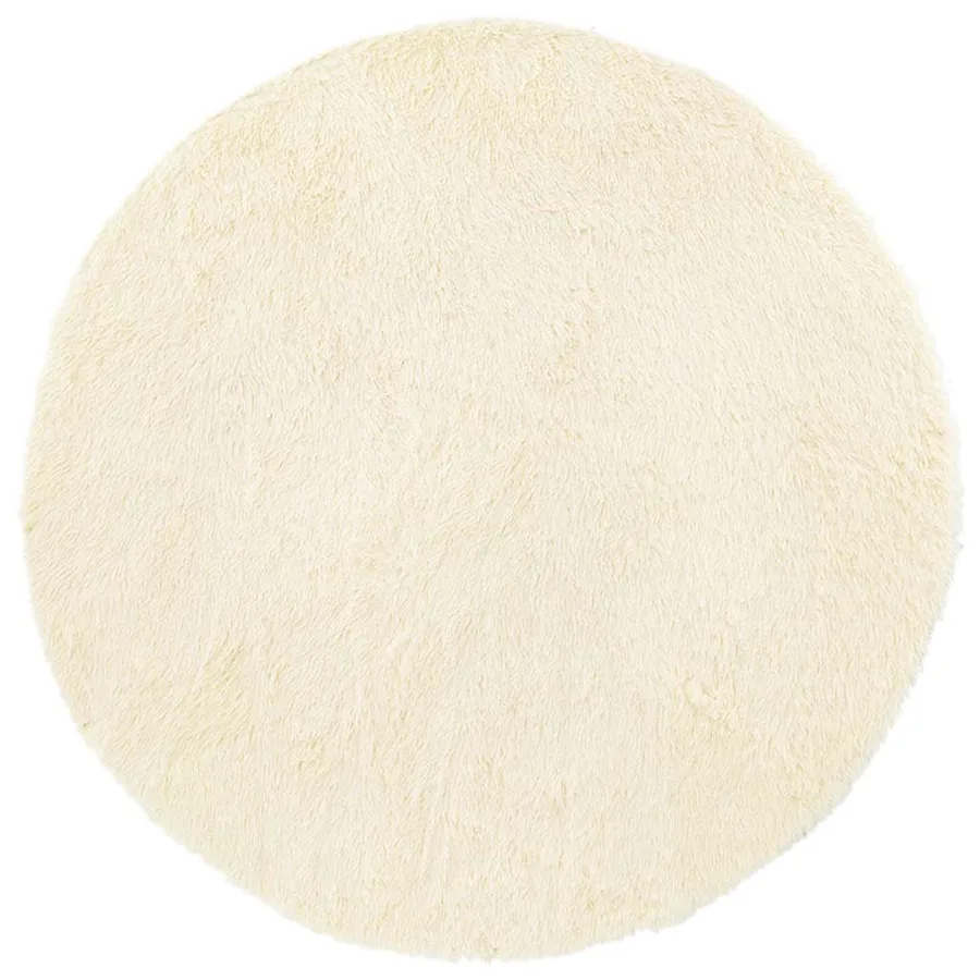 Tapis shaggy à poils longs NAVARRA crème 240x240 cm polyester - 2