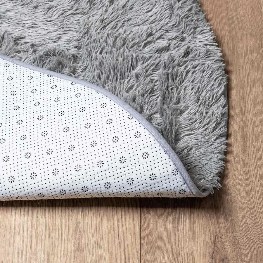 Tapis shaggy à poils longs NAVARRA gris clair 300x200 cm - 6