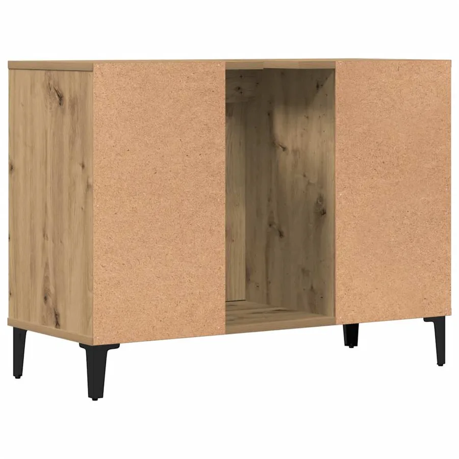Armoire d'évier chêne artisanal 80x33x60 cm bois d'ingénierie - 7