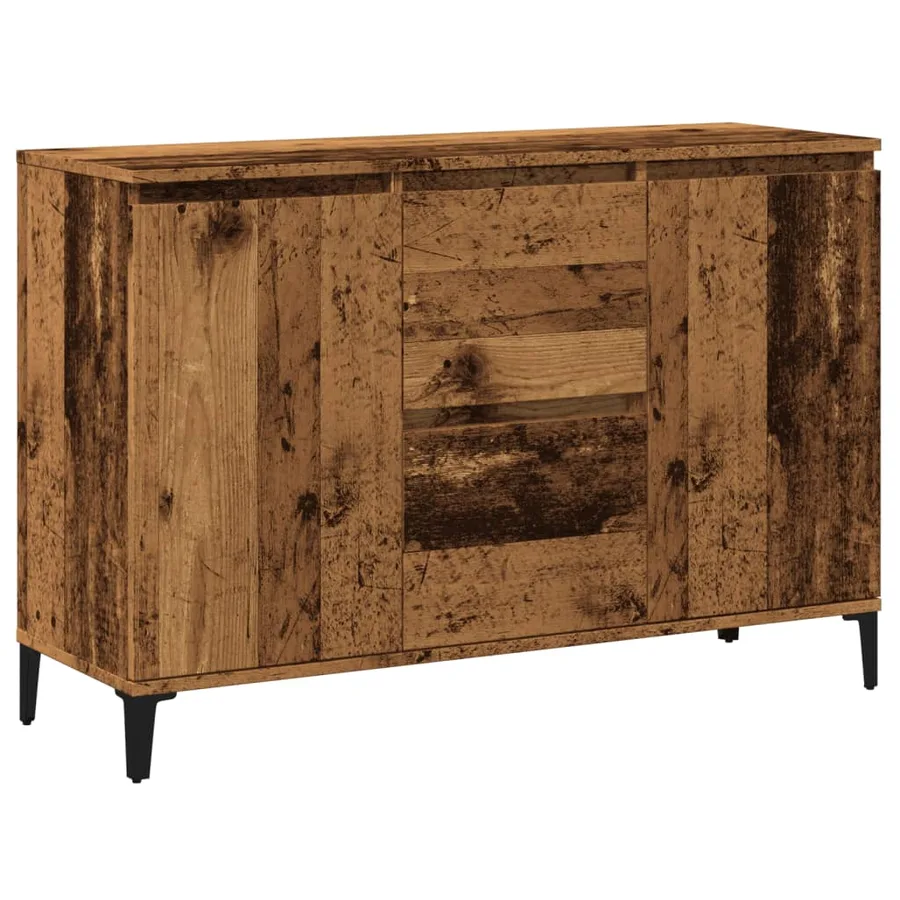 Buffet vieux bois 102x35x70 cm bois d'ingénierie - 2