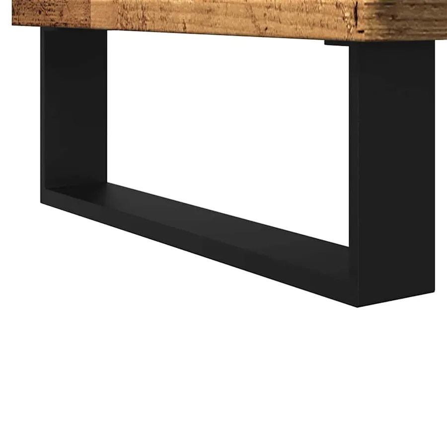 Armoire de lavabo de salle de bain vieux bois 65x33x60 cm - 10