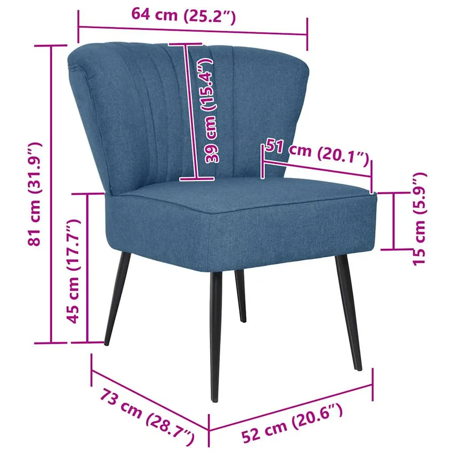 Chaise de cocktail vert tissu - 6