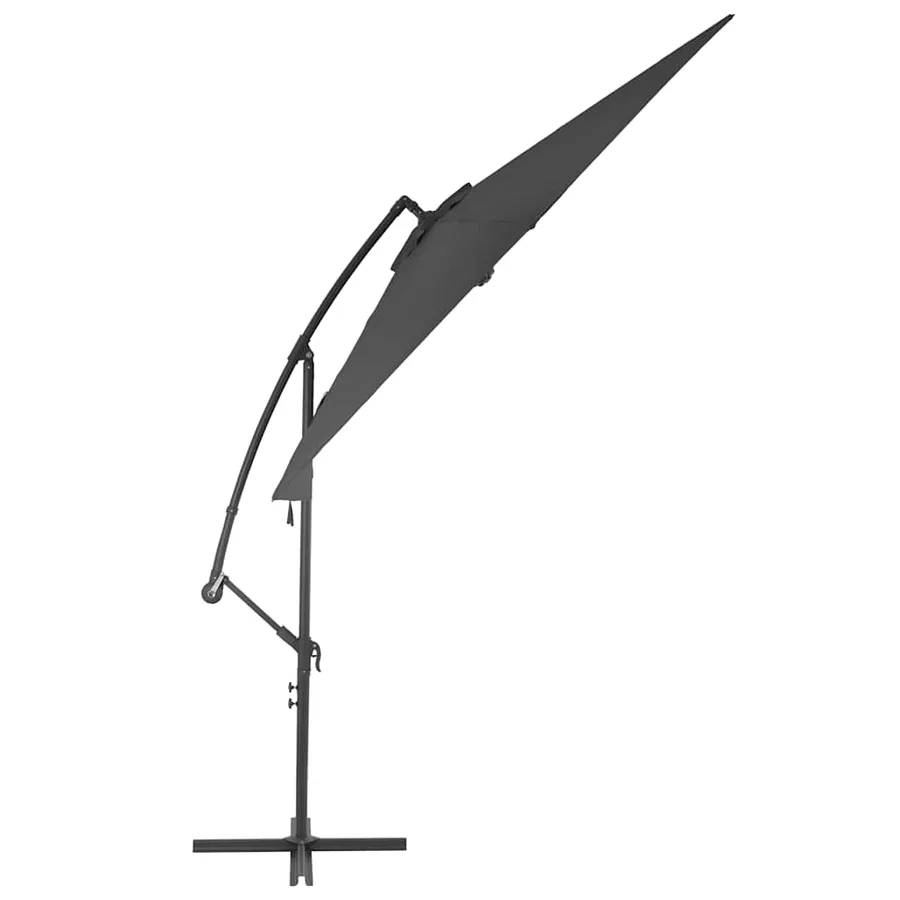Parasol de jardin en porte-à-faux et poteau en aluminium - 3