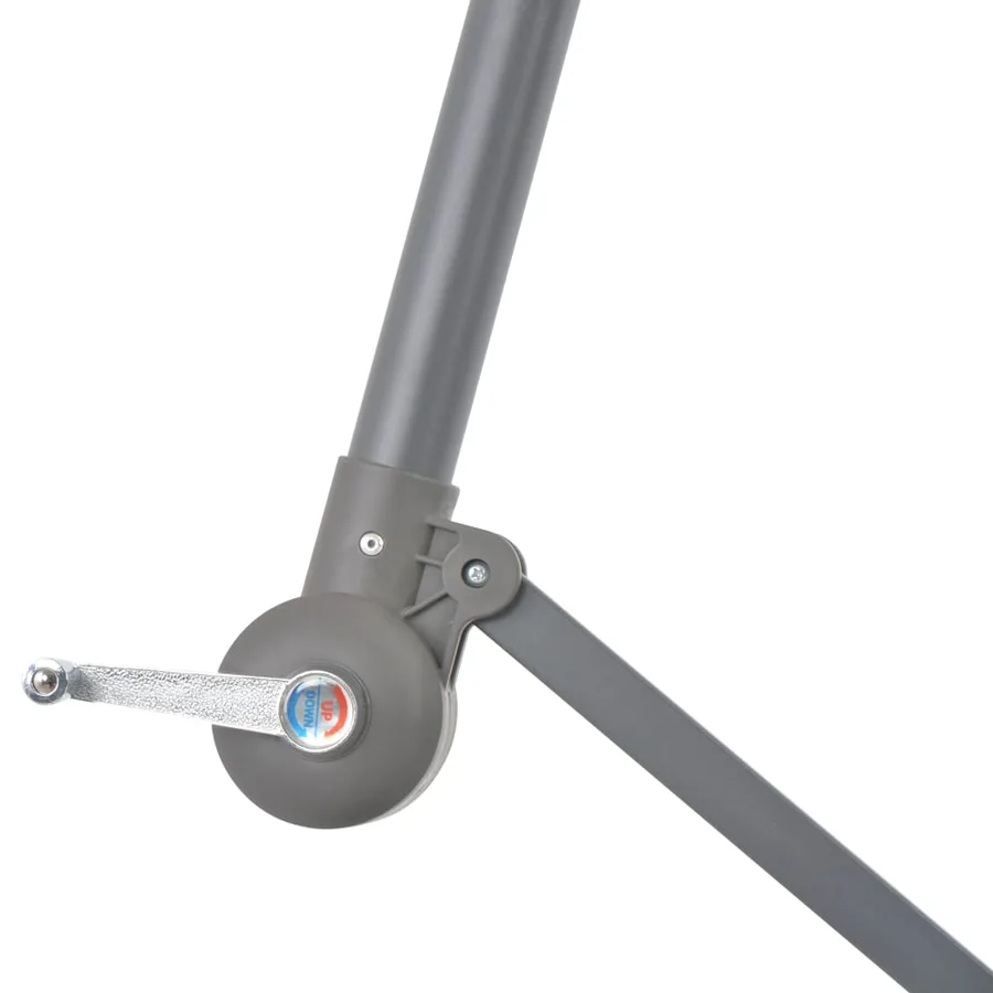 Parasol de jardin en porte-à-faux et poteau en aluminium - 6