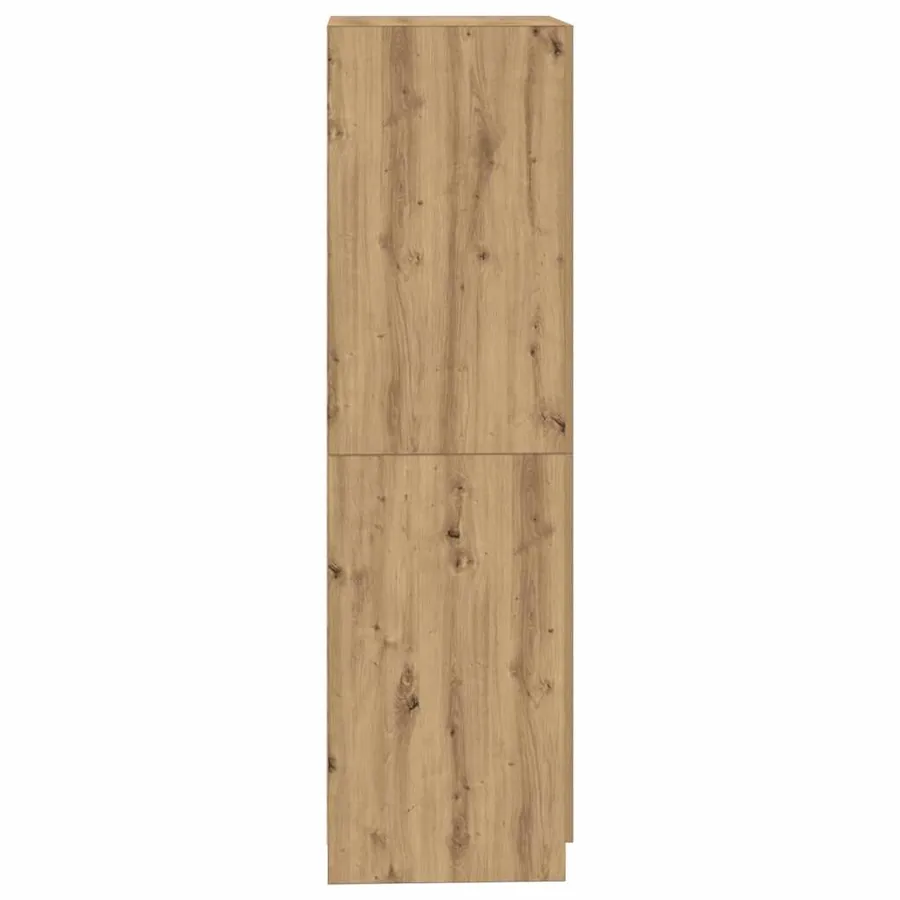Armoire en chêne artisanal 90 x 52 x 200 cm bois d'ingénierie - 5