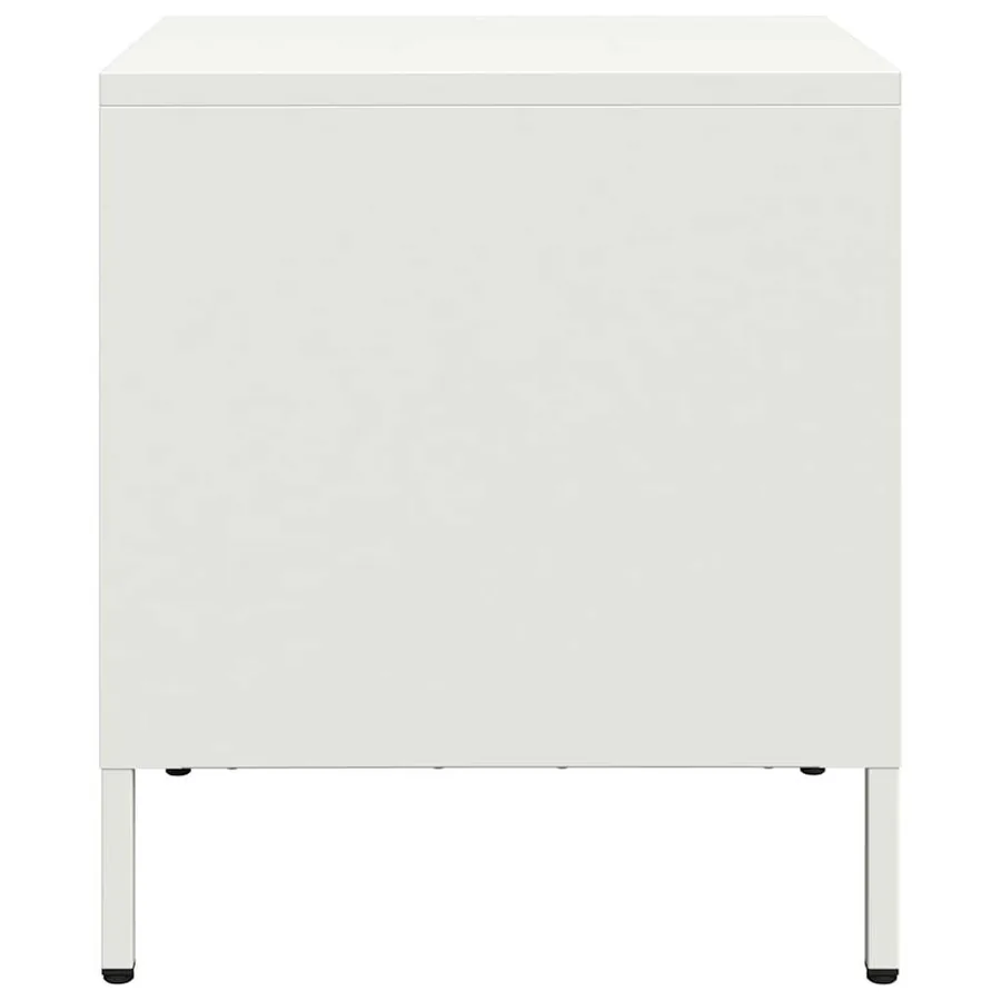 Tables de chevet 2 pcs blanc 35x39x43,5 cm acier - 7