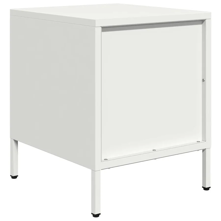 Tables de chevet 2 pcs blanc 35x39x43,5 cm acier - 8