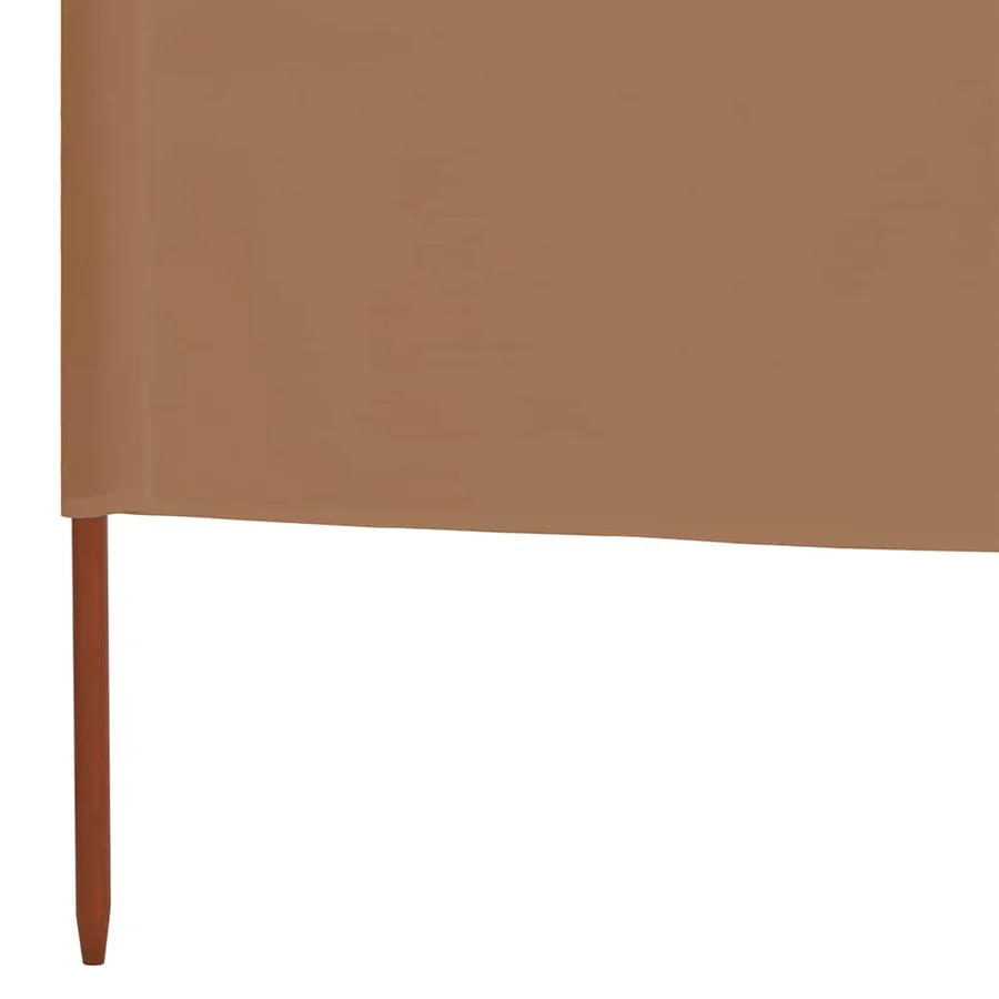 Paravent 5 panneaux Tissu 600 x 80 cm Taupe - 5