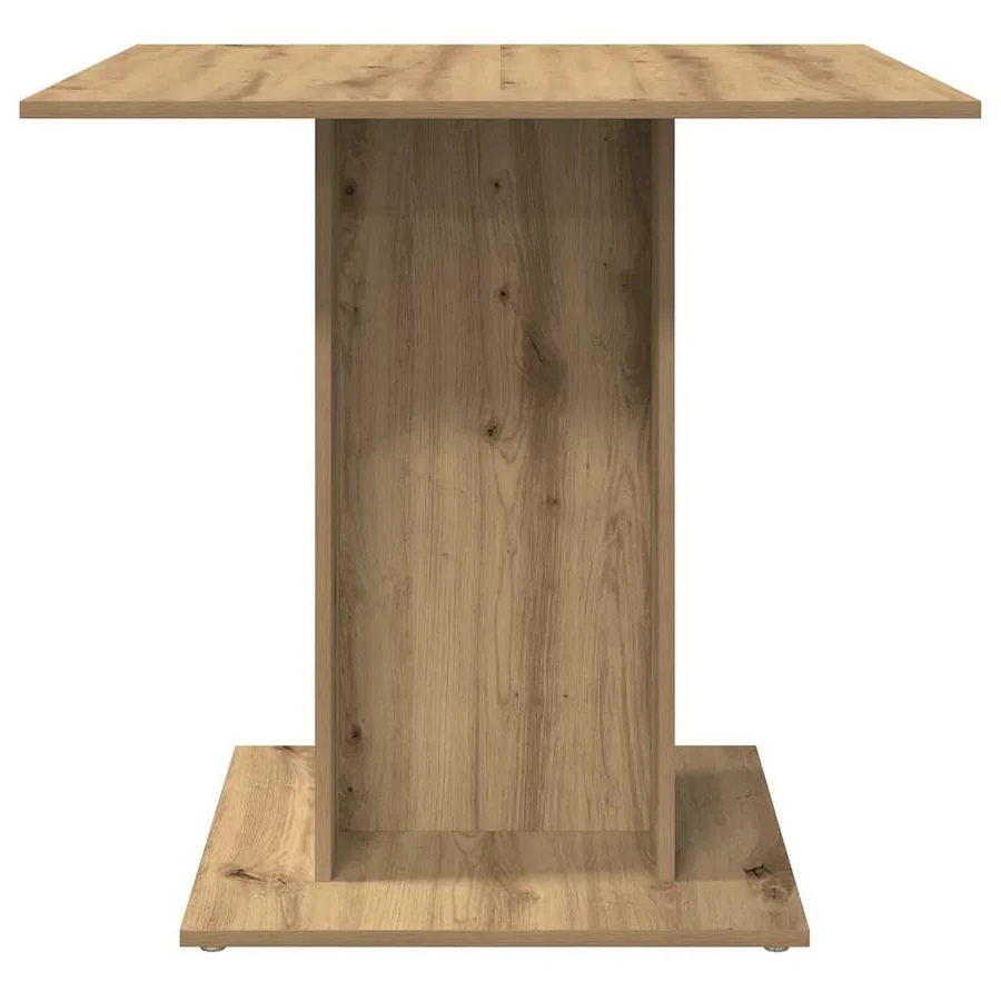 Table à manger chêne artisanal 80x80x75 cm bois d'ingénierie - 5