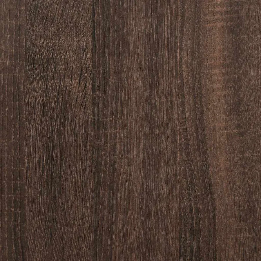 Meuble TV chêne marron 61x40x46 cm bois d'ingénierie et métal - 8