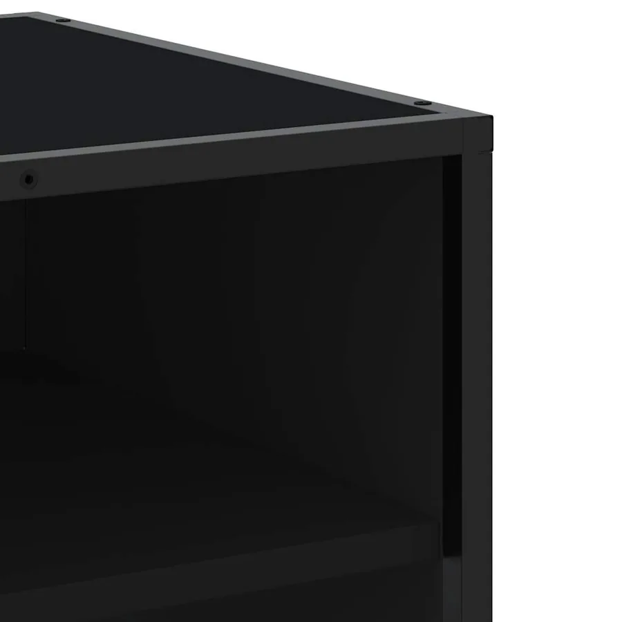 Meuble TV noir 180,5x40x46 cm bois d'ingénierie - 7