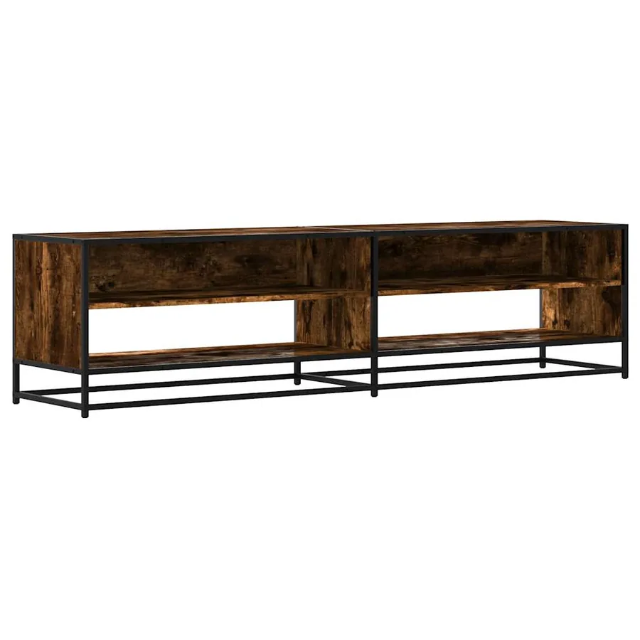 Meuble TV chêne fumé 180,5x40x46 cm bois d'ingénierie - 2