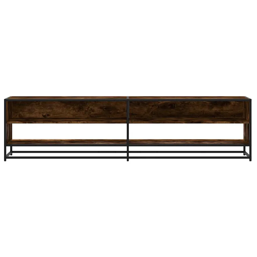 Meuble TV chêne fumé 180,5x40x46 cm bois d'ingénierie - 4