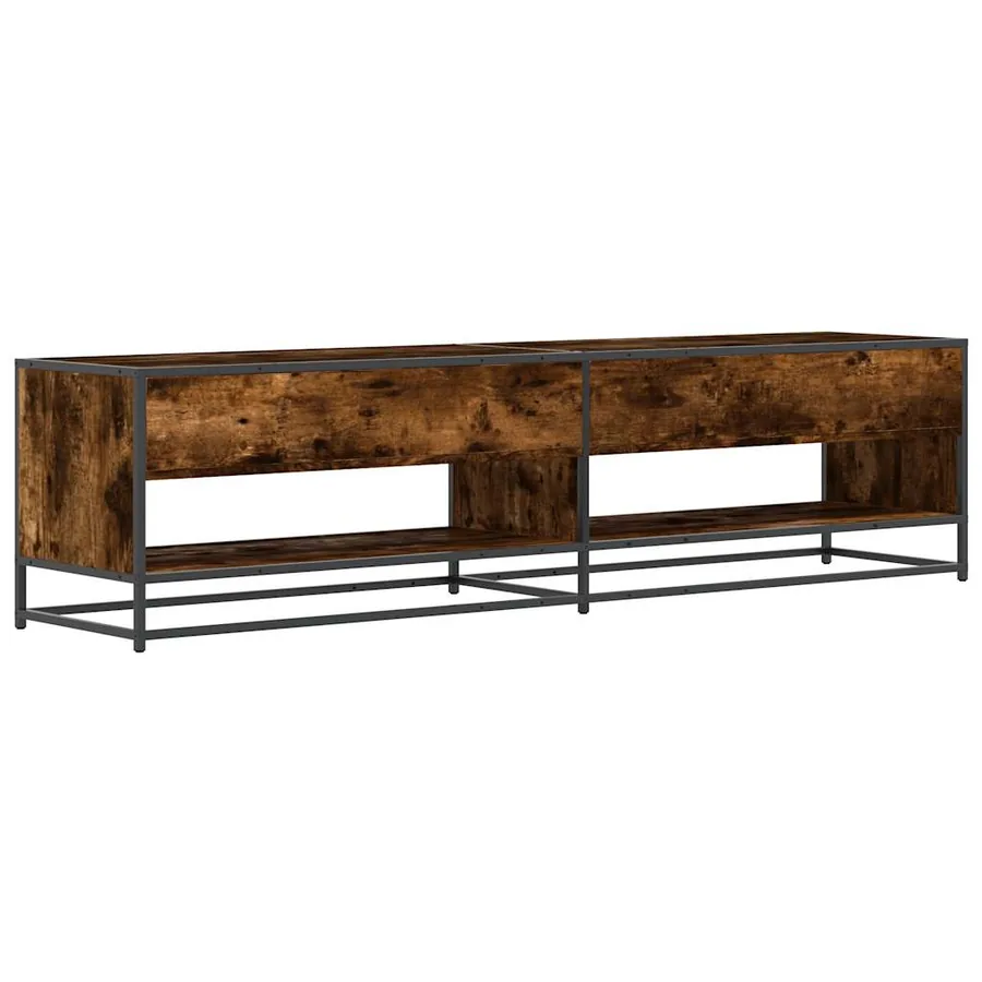 Meuble TV chêne fumé 180,5x40x46 cm bois d'ingénierie - 5