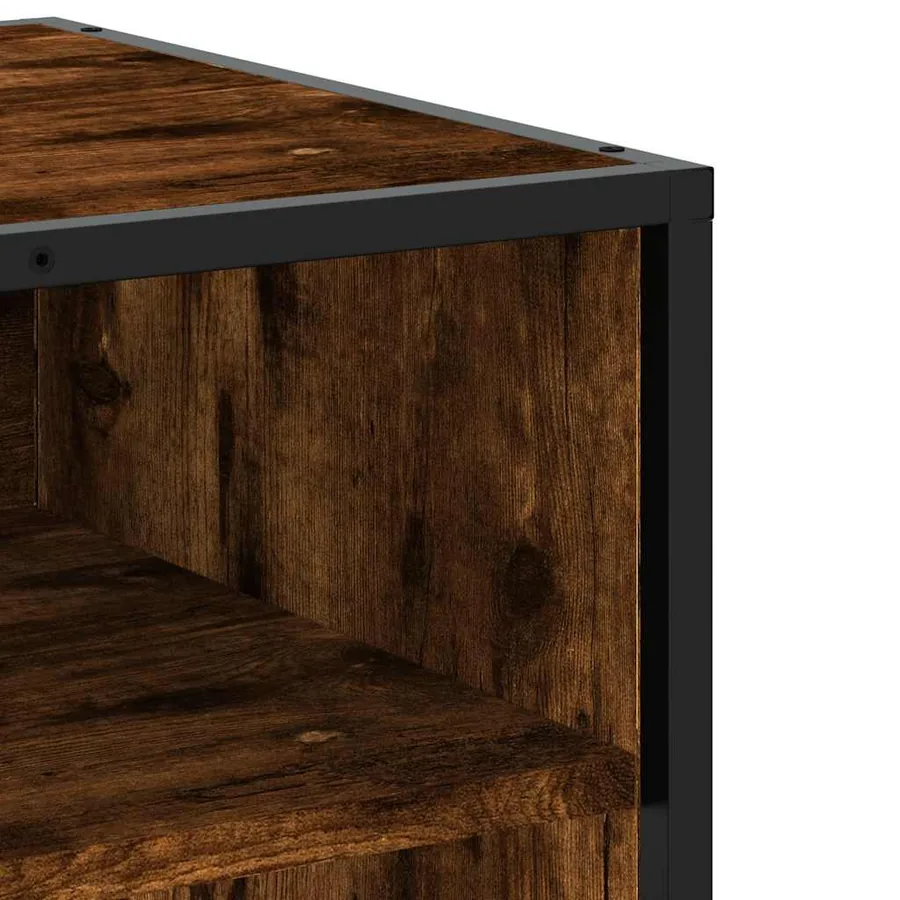 Meuble TV chêne fumé 180,5x40x46 cm bois d'ingénierie - 7