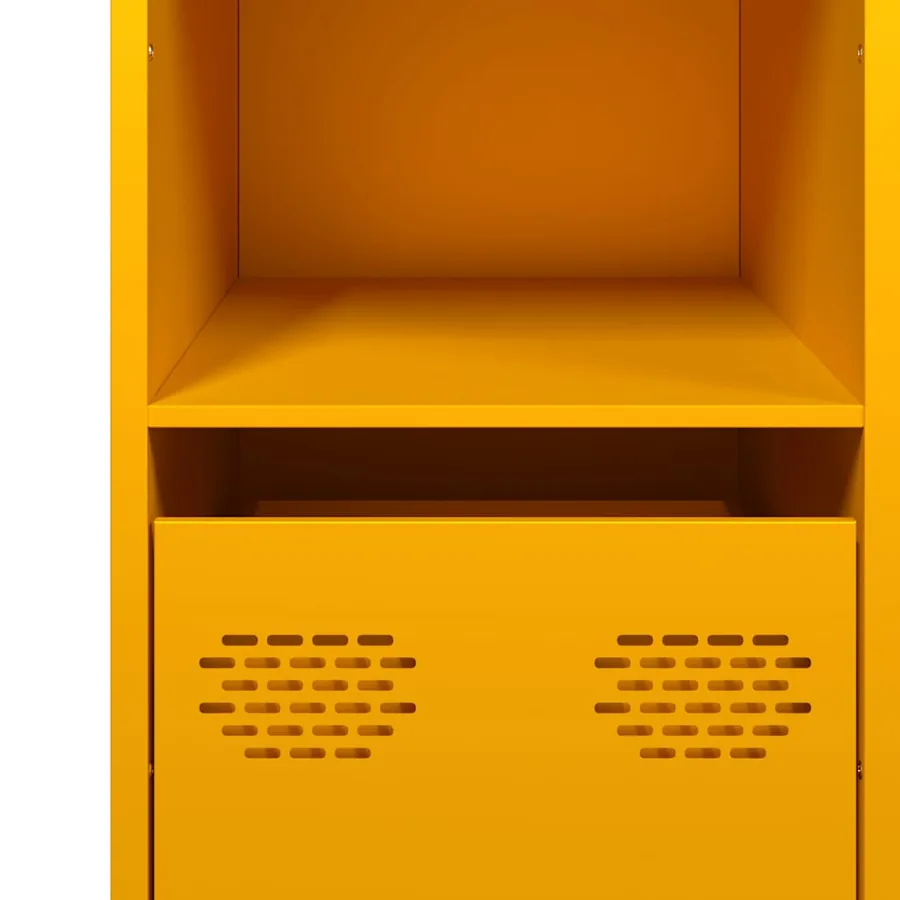 Buffet jaune moutarde 101,5x39x73,5 cm acier laminé à froid - 10