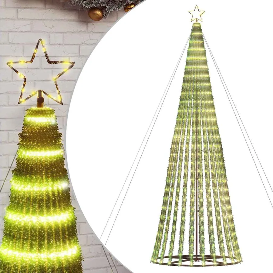 Sapin de Noël à LED 1028 LED blanc chaud 403 cm - 2
