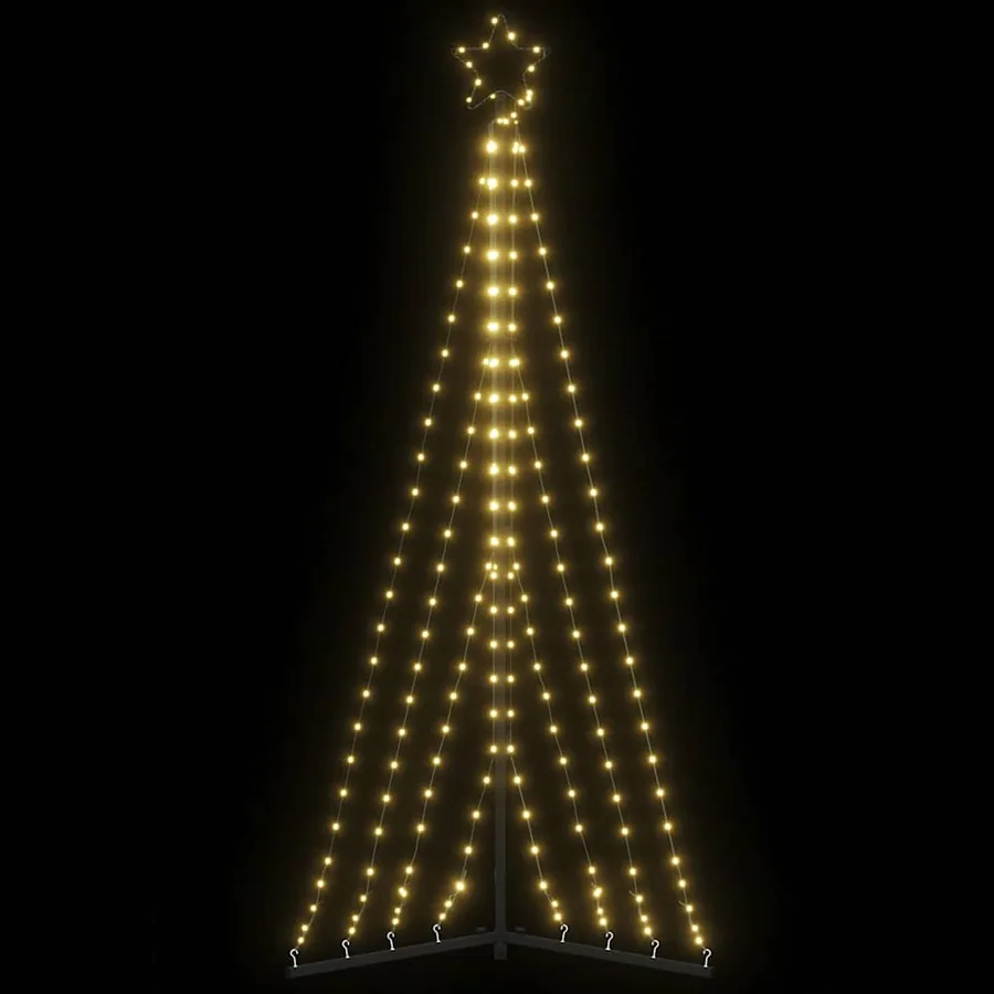 Sapin de Noël à LED 339 LED blanc chaud 182 cm