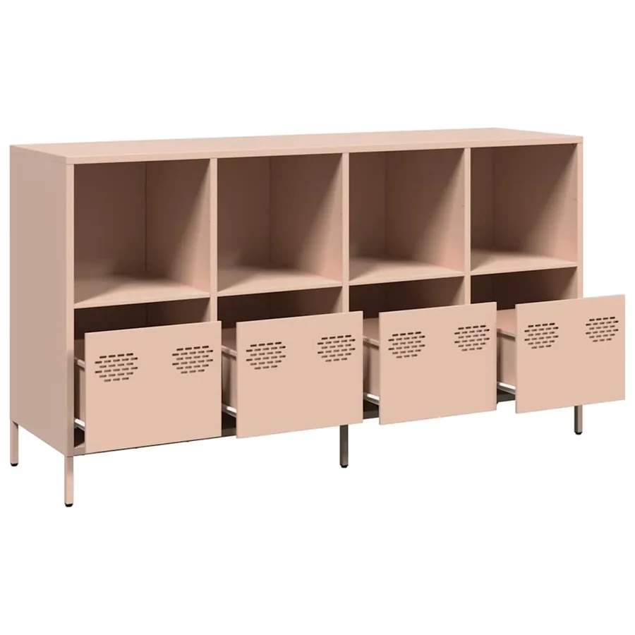 Buffet rose 135x39x73,5 cm acier laminé à froid - 4