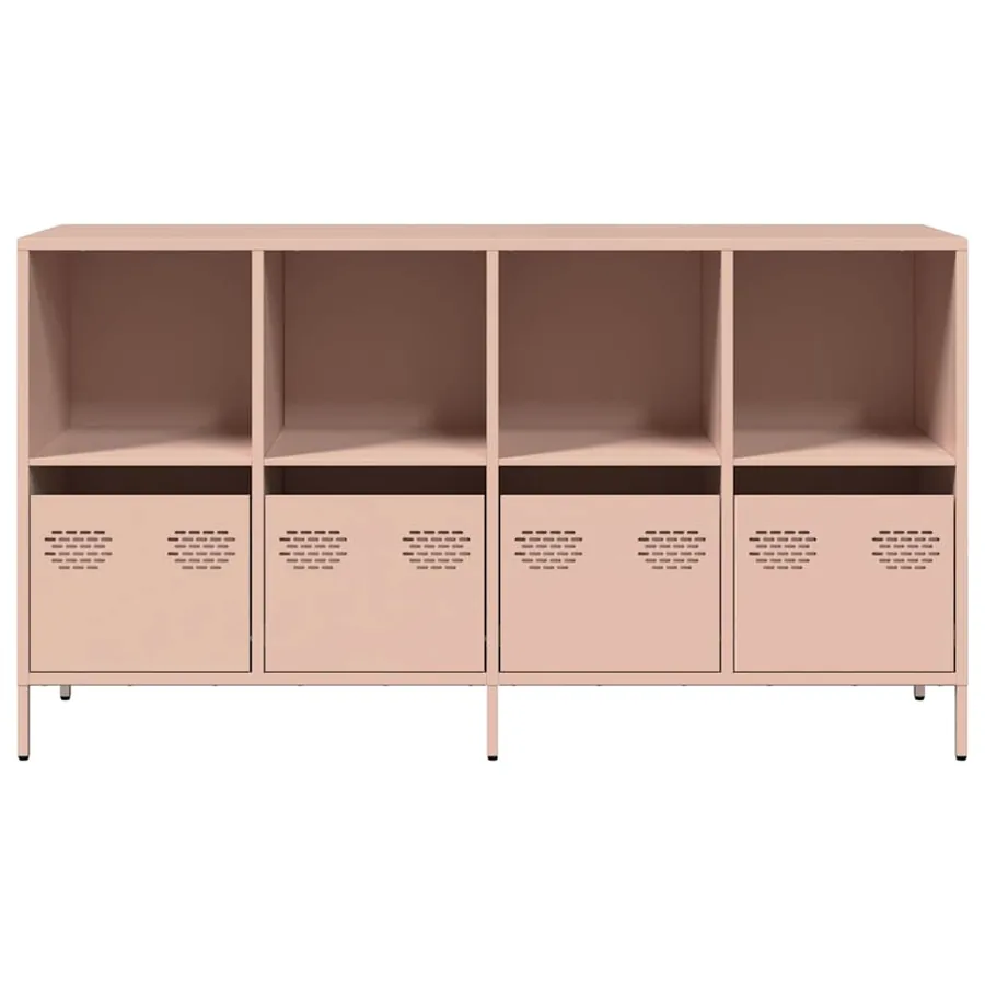 Buffet rose 135x39x73,5 cm acier laminé à froid - 5