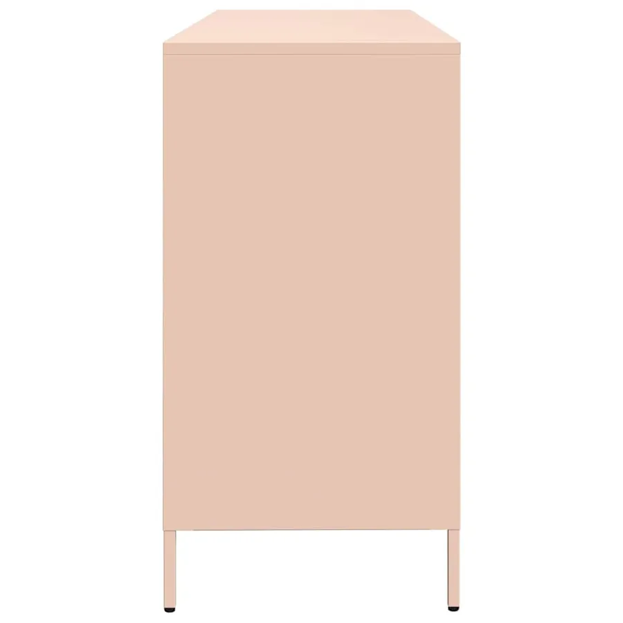 Buffet rose 135x39x73,5 cm acier laminé à froid - 6