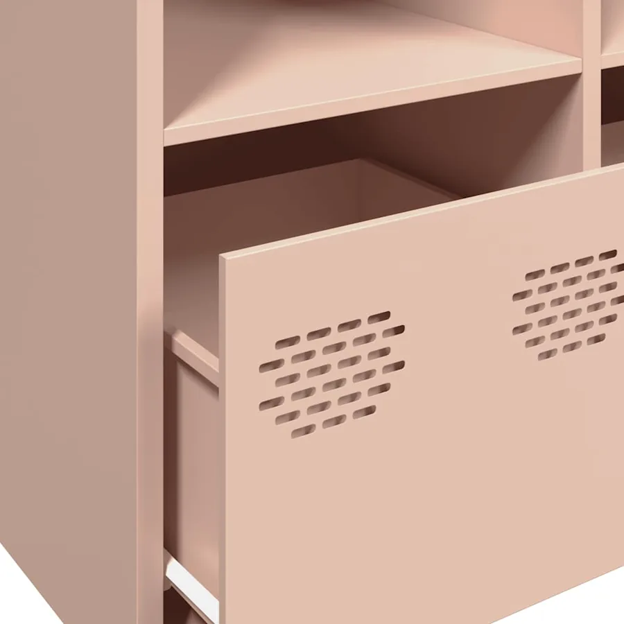 Buffet rose 135x39x73,5 cm acier laminé à froid - 9