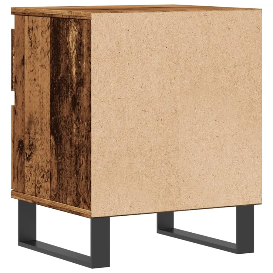 Tables de chevet 2 pcs vieux bois 40x35x50 cm bois d’ingénierie - 6