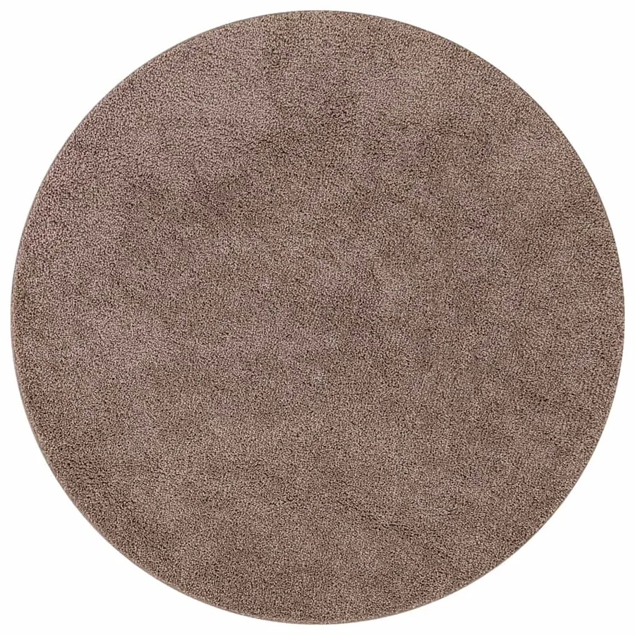 Tapis Shaggy Anti-dérapant Marron 160 x 160 cm PP - 2