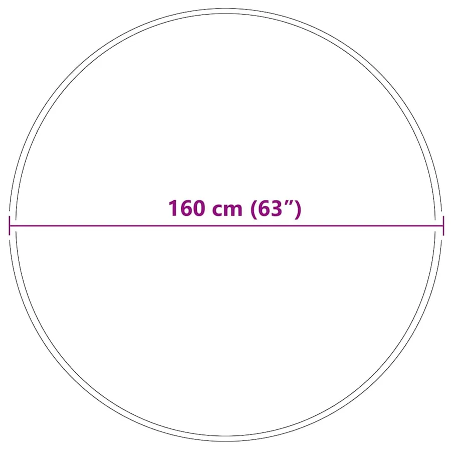 Tapis Shaggy Anti-dérapant Marron 160 x 160 cm PP - 8