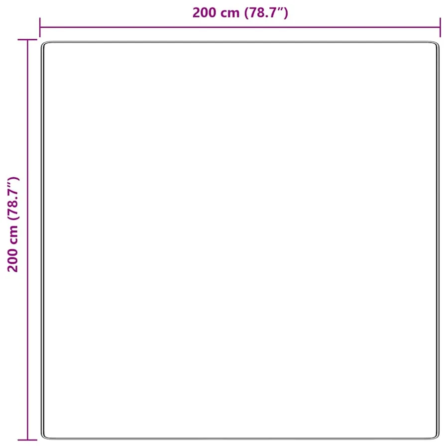 Tapis Shaggy Anti-dérapant Crème 200 x 200 cm PP - 8