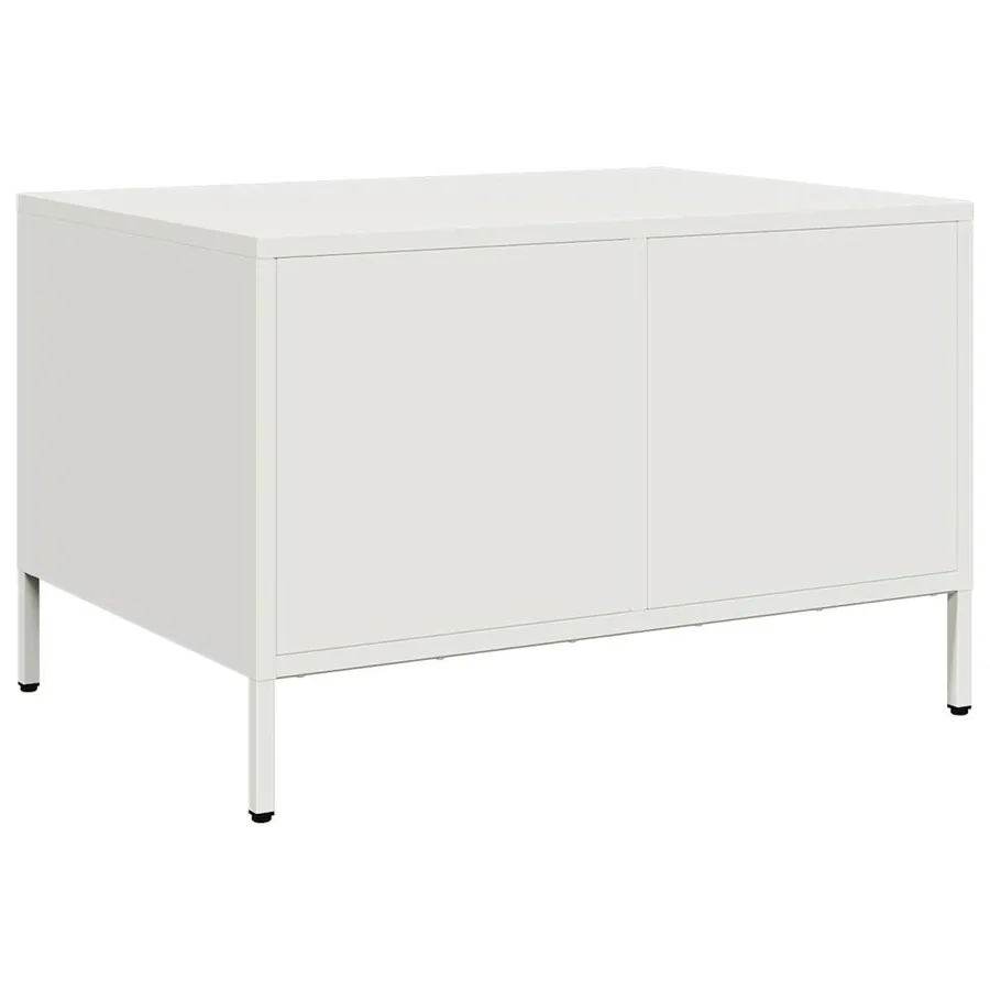 Meuble TV blanc 68x50x43,5 cm acier laminé à froid - 8