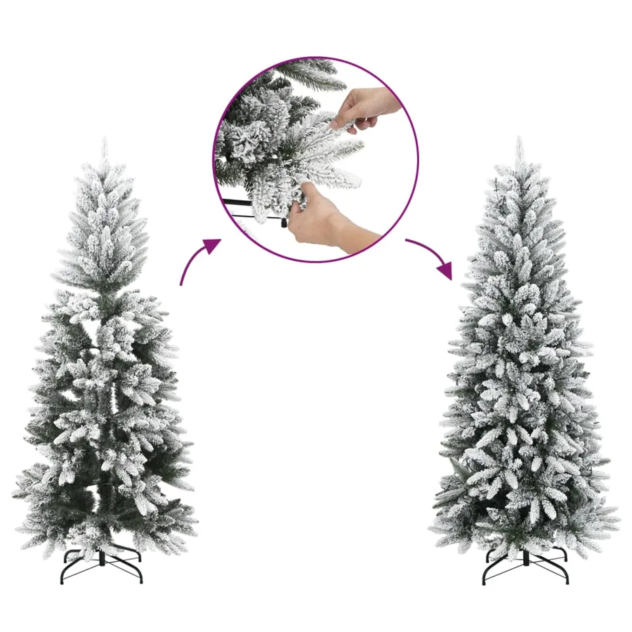 Sapin de Noël artificiel 300 LED et neige floquée 180 cm - 4