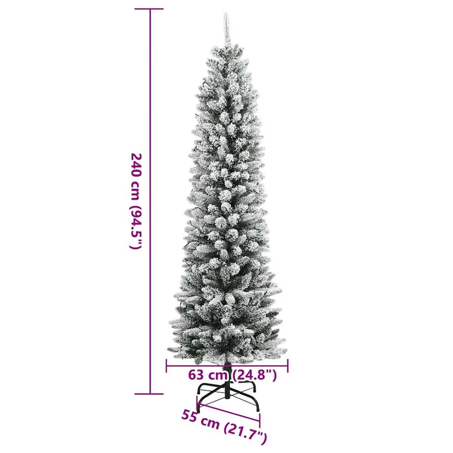 Sapin de Noël artificiel 300 LED et neige floquée 240 cm - 12