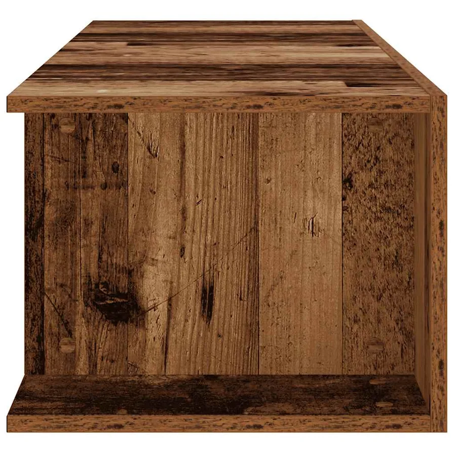 Meuble TV avec lumières LED vieux bois bois d'ingénierie - 8