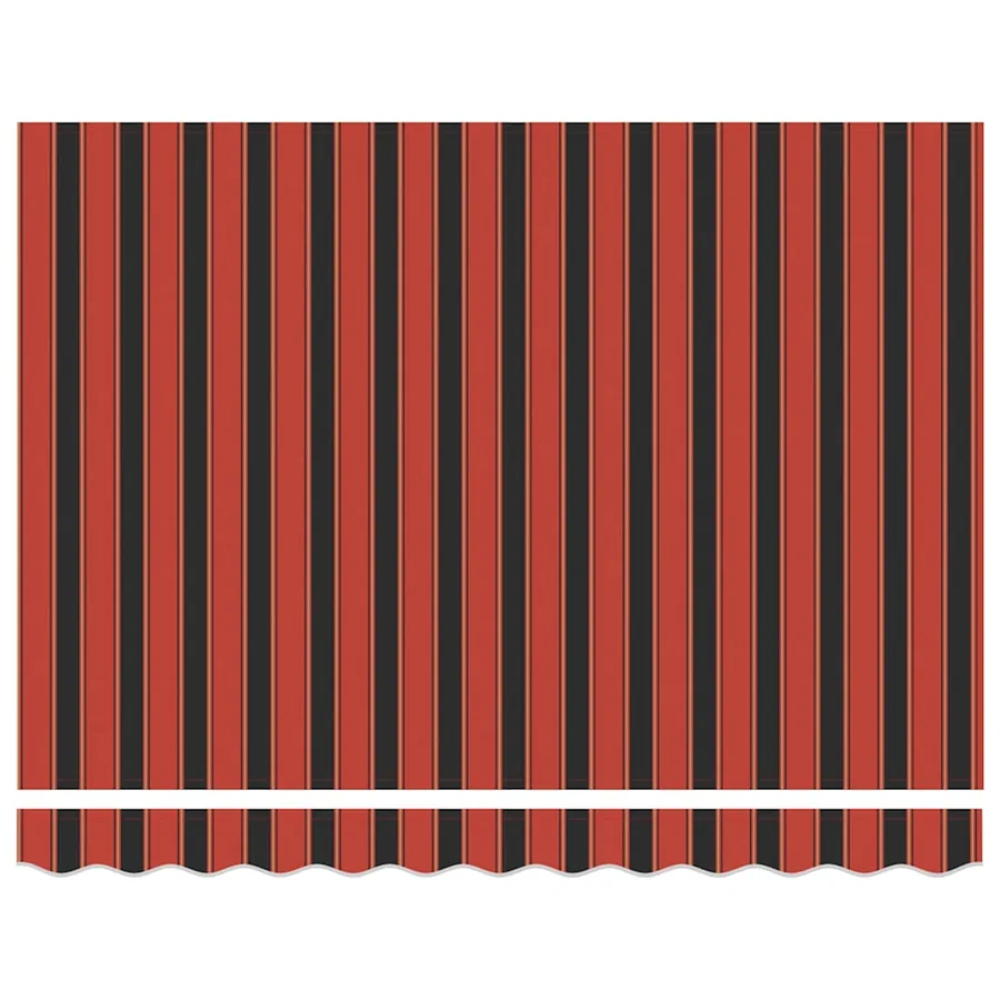 Auvent rétractable Orange et marron 300 x 250 cm Tissu et Métal - 6