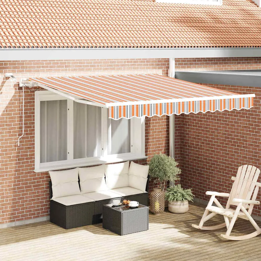 Auvent rétractable Multicolore 300 x 250 cm Polyester