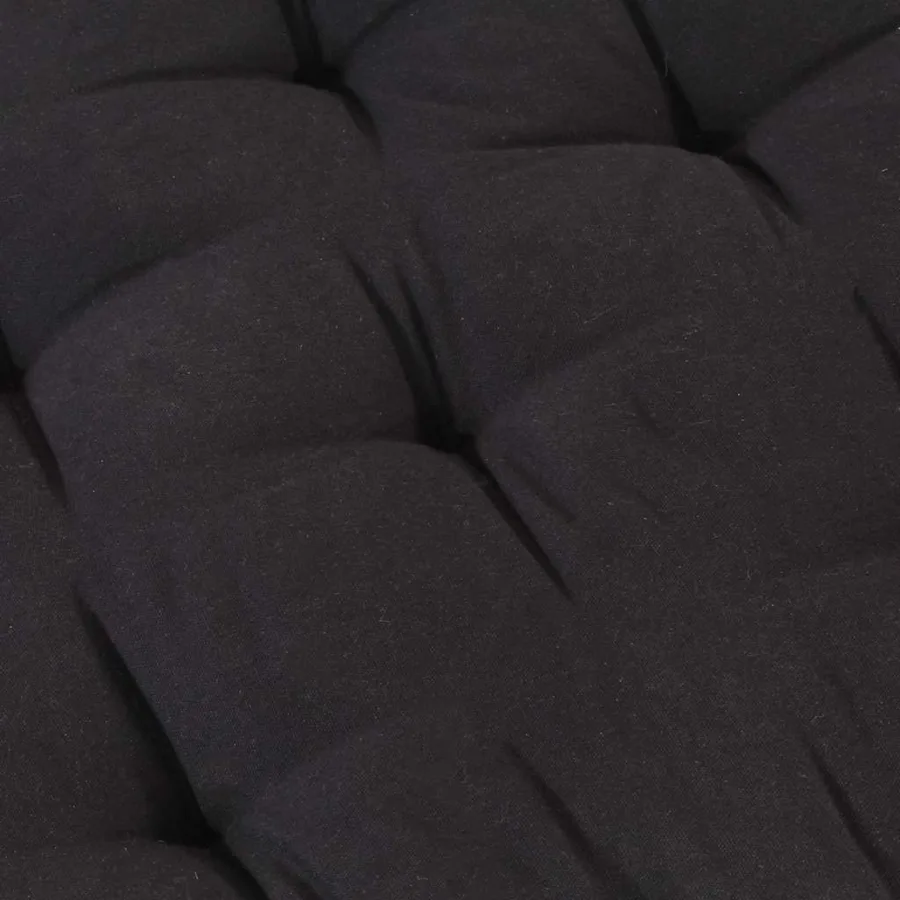 Coussin de plancher de palette Coton 120x40x7 cm Noir - 8