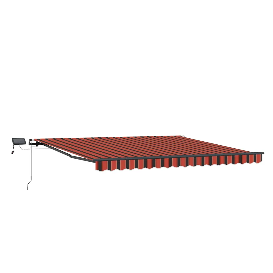 Auvent rétractable orange et marron 450 × 350 cm - 2