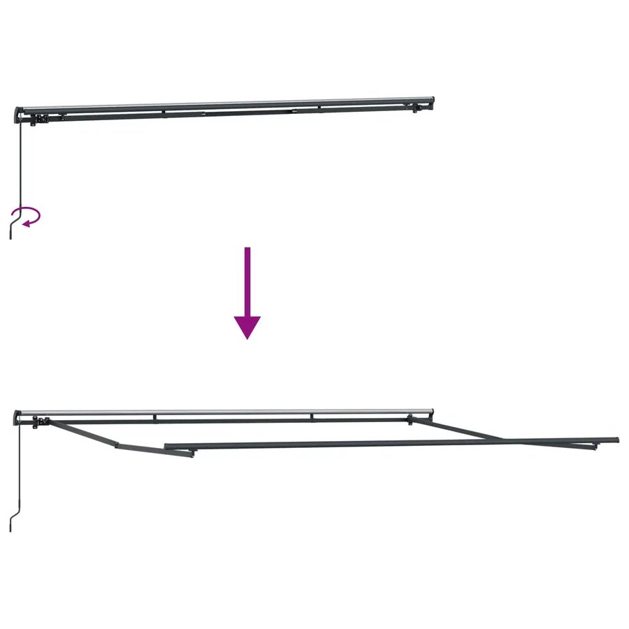 Auvent rétractable Multicolore 450 × 350 cm - 9