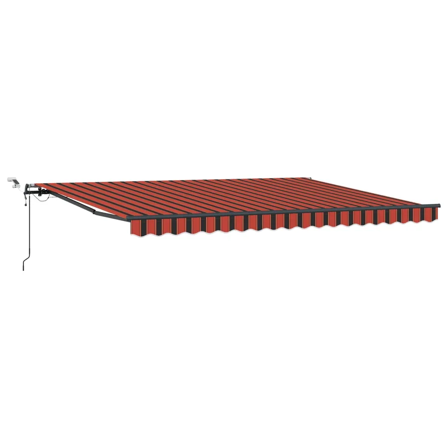 Auvent rétractable orange et marron 450 × 300 cm Polyester - 2